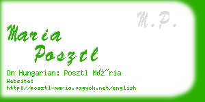 maria posztl business card